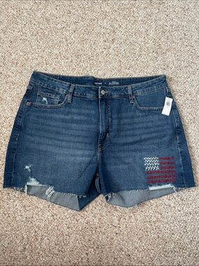 Old Navy Denim Cutoff Shorts with Flag Detail